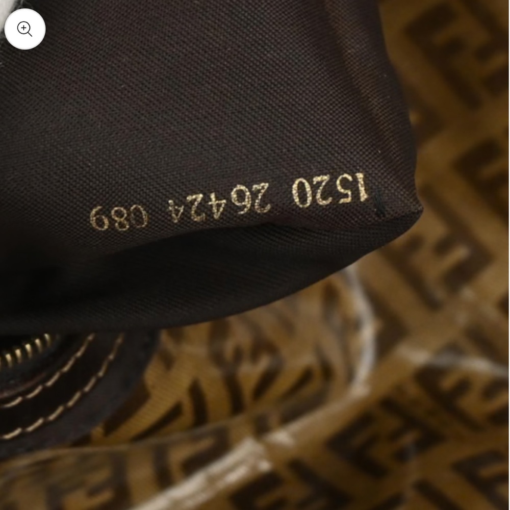 Fendi Brown PVC Zucchino Baguette Vintage Bag - Picture 10 of 10